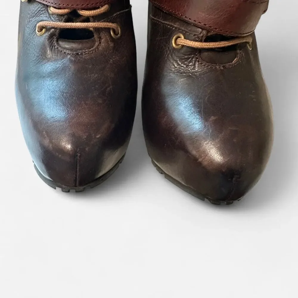 Miista Andee Italian Leather Platform Booties | Y2K Statement Heel